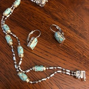 John Medeiros Turquoise Lattice Set